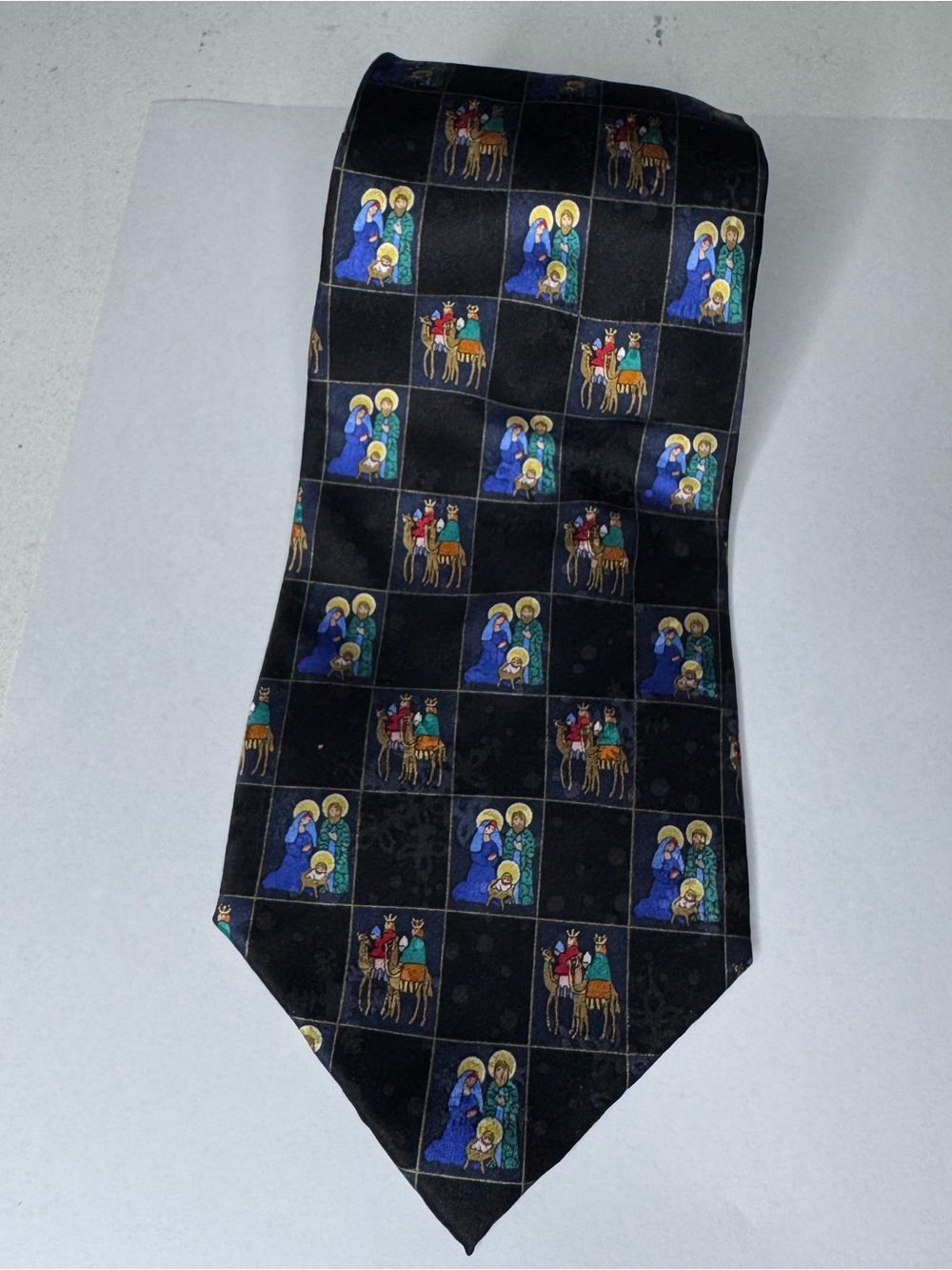 American Greetings Christmas Nativity Three Wise Men Silk Necktie Holiday Tie